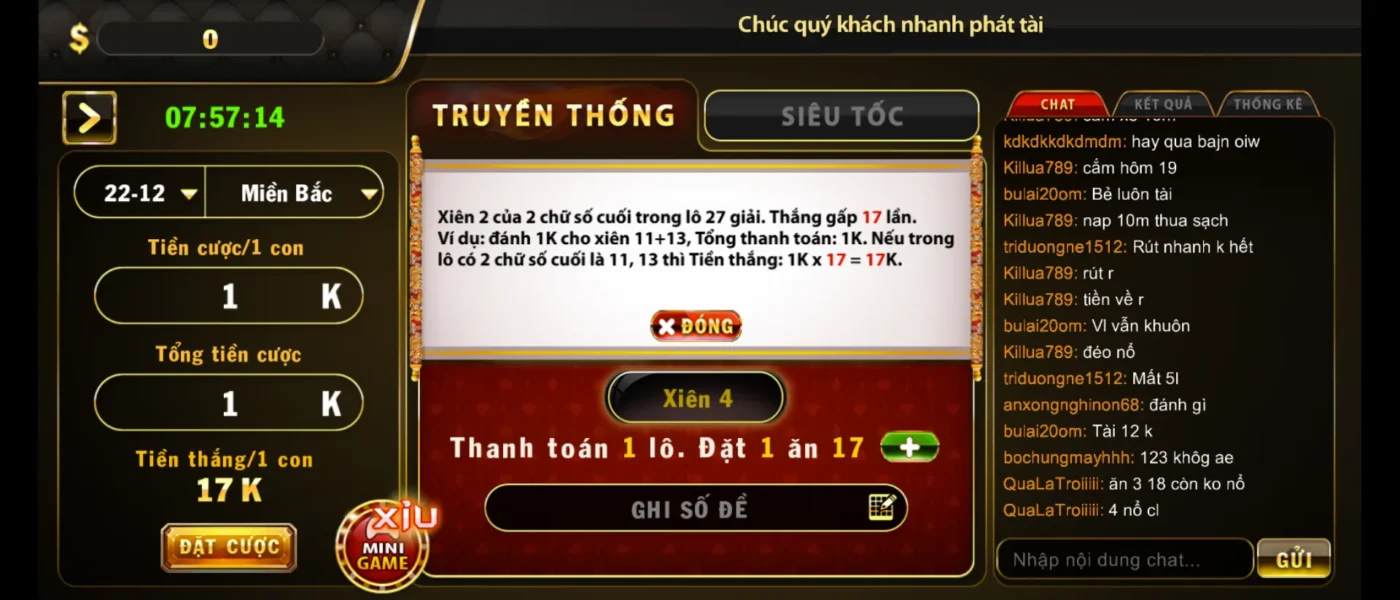 Chi tiết luật cược xổ số tại hệ thống
